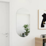 Mirror Transparent Glass Medium Minimalist Mirror Oblong 326084
