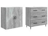 Cabinet Set 2 pcs Grey Sonoma 66 x 34.5 x 90 cm Engineered Wood 3416643