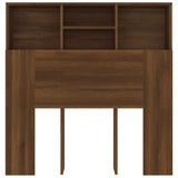 Headboard Cabinet Brown Oak 100x19x103.5 cm 817245
