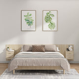 Bed Headboard with Cabinets Sonoma Oak Engineered Wood 3115758