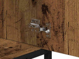 Bathroom Furniture Set with Door 2 pcs Old Wood Engineered Wood 3402402