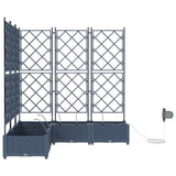 Garden Planter 5 pcs Grey 120 x 120 x 126 cm PP 42002878