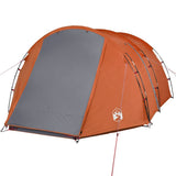 Camping Tent Tunnel 4-Person Grey and Orange Waterproof 94399