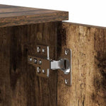 Storage Bed Frame Smoked oak 100 x 200 cm Engineered wood 3335185