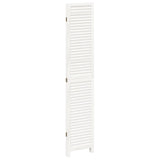 Room Divider 3 Panels White Solid Wood Paulownia 358831