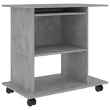 Computer Desk Concrete Grey 80x50x75 cm Engineered Wood 802898