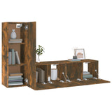 3 Piece TV Cabinet Set Smoked Oak Engineered Wood 3120257