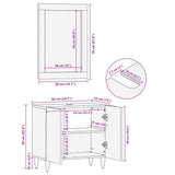Bathroom Mirror with Mirror Honey Brown 70 x 50 x 2.5 cm 4018767