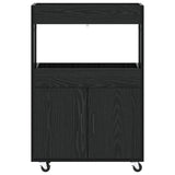 Bar Cart Black Oak 60 x 39.5 x 89 cm Engineered Wood 8015686