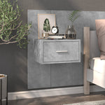 Wall-mounted Bedside Cabinets 2 pcs Concrete Grey 810980
