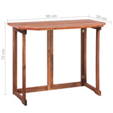 Table And Bench Set Brown Solid acacia wood Medium Foldable 44038