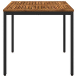 Garden Dinner Table Natural and Black 80 x 80.5 x 75 cm 901310