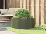 Planter Olive Green 90 x 90 x 50 cm Steel 883755