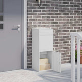 Parcel Drop Box with Storage White 41 x 38 x 103 cm Steel 874934