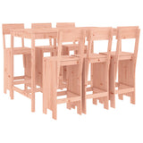 Garden Bar Set Natural Wood Solid Douglas Fir Wood Large Footrest 3157816