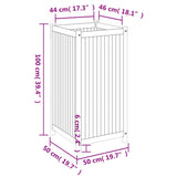 Garden Planter with Liner 50x50x100 cm Solid Wood Acacia 366447