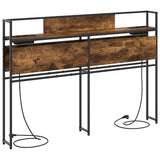 Storage Headboard with Shelf Smoked oak 160 cm Engineered wood 859652