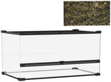 Reptile Glass Terrarium with Stone Background, Front Ventilation, Escape-Proof Knob Lock, 50 x 30 x T3398P375361