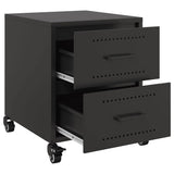 Bedside Cabinets 2 pcs Black 36x39x43.5 cm Steel 846627