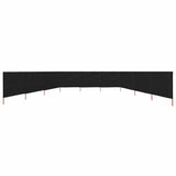 Wind Screen Black Non-woven fabric, wood Large Foldable 47196