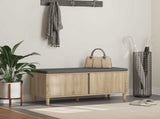 Hall Bench with Cushion with Door Sonoma Oak 100 x 38 x 46 cm 891538