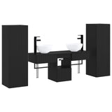 Bathroom Furniture Set 5 pcs Black 33 x 34.5 x 100 cm 3405964