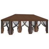 Gazebo Cover with Sidewalls Brown 600.5 x 300.5 cm Polyester 900446