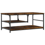 Coffee Table Smoked Oak 90x49x40 cm Engineered Wood 835311