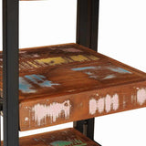 Bedside Table Brown and Black Solid Reclaim wood 4016732