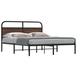 Bed Frame Without Mattress 150x200 cm King Size Brown Oak Engineered Wood 4100309