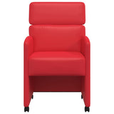Dining Chairs with Wheels with Wheels 2 pcs Red 58 x 65 x 98 cm 42017888