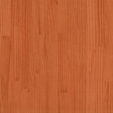 Bookcase Bed without Mattress Wax Brown 160x200cm Solid Wood Pine 3321958