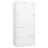 Wardrobe White 80x50x180 cm Steel 335966