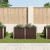Raised Garden Bed Brown 160x80x77 cm Galvanised Steel 45709