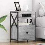 Bedside Cabinet Grey Sonoma 40 x 31 x 60 cm Engineered Wood 859496