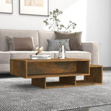 Coffee Table Smoked Oak 105x55x32 cm Engineered Wood 815981