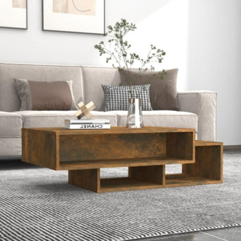 ZNTS Coffee Table Smoked Oak 105x55x32 cm Engineered Wood 815981