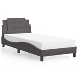 Bed Frame without Mattress "Zadar" Grey 90x200 cm Faux Leather 3208159