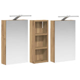 Bathroom Cabinet Set 3 pcs 80 x 10.5 x 50 cm Engineered wood 3403663