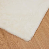 Anti-Slip Faux Rabbit Fur Rug OLITE White 200 x 200 cm 42021621