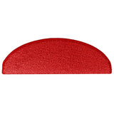 Stair Mats 15 pcs 65x21x4 cm Red Half Round Large 133907