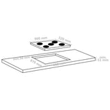 Ceramic Hob with 5 Burners Touch Control 90 cm 8500 W 51441