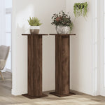 Plant Stands 2 pcs Brown Oak 30x30x95 cm Engineered Wood 3307879