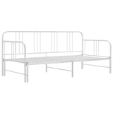 Sofa Bed Frame White Metal 200 x 90 cm mattress needed 324753