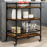 Kitchen Trolley Smoked Oak 65x40x86.5 cm Engineered Wood 842398