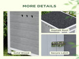 Wooden Duck House with Ramp, Double Doors, Openable Asphalt Roof, Ventilation Holes, Removable Base, T3398P425333