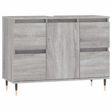 Bathroom Cabinet Grey Sonoma 80x33x60 cm Engineered Wood 831650