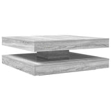 Coffee Table 360-Degree Rotatable Grey Sonoma 90x90x34.5 cm 3321356