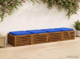 4-Piece Seat Cushions VUGHT 4 pcs 100% Polyester Royal Blue 946283
