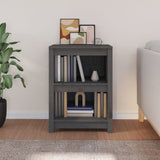 Book Cabinet Grey 50x35x68 cm Solid Wood Pine 821701